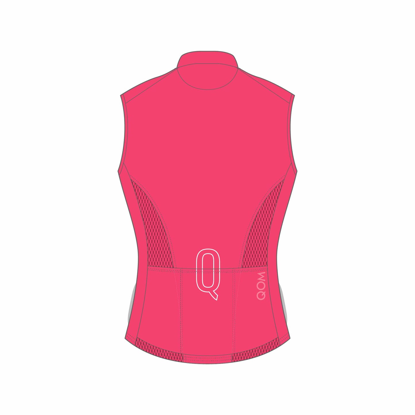 Women's Silver Wind Shield Splash Vest w/ Pockets (pink)